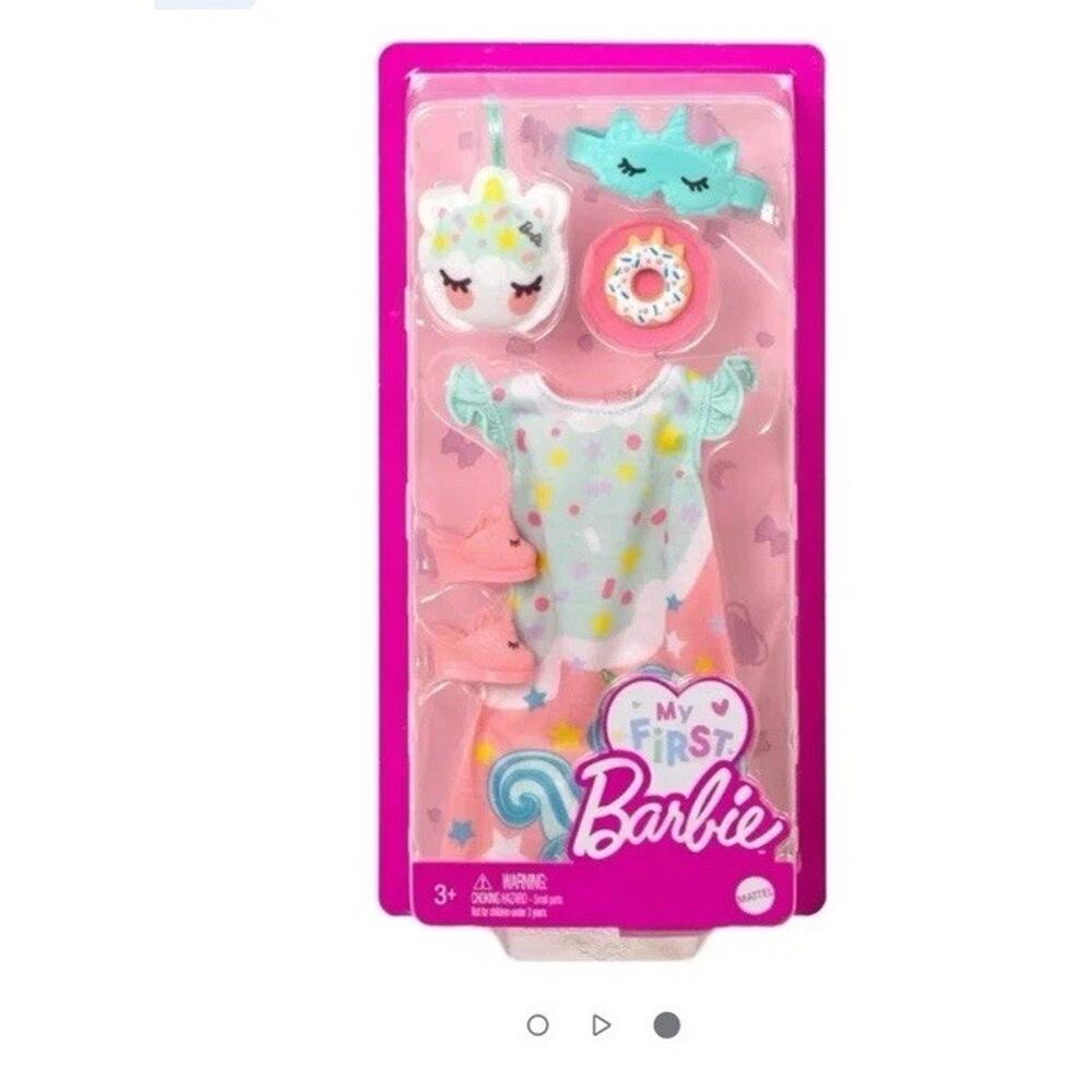 My First Barbie Fashion Pack, Bedtime Pajamas and Accessories, 13.5-inch New